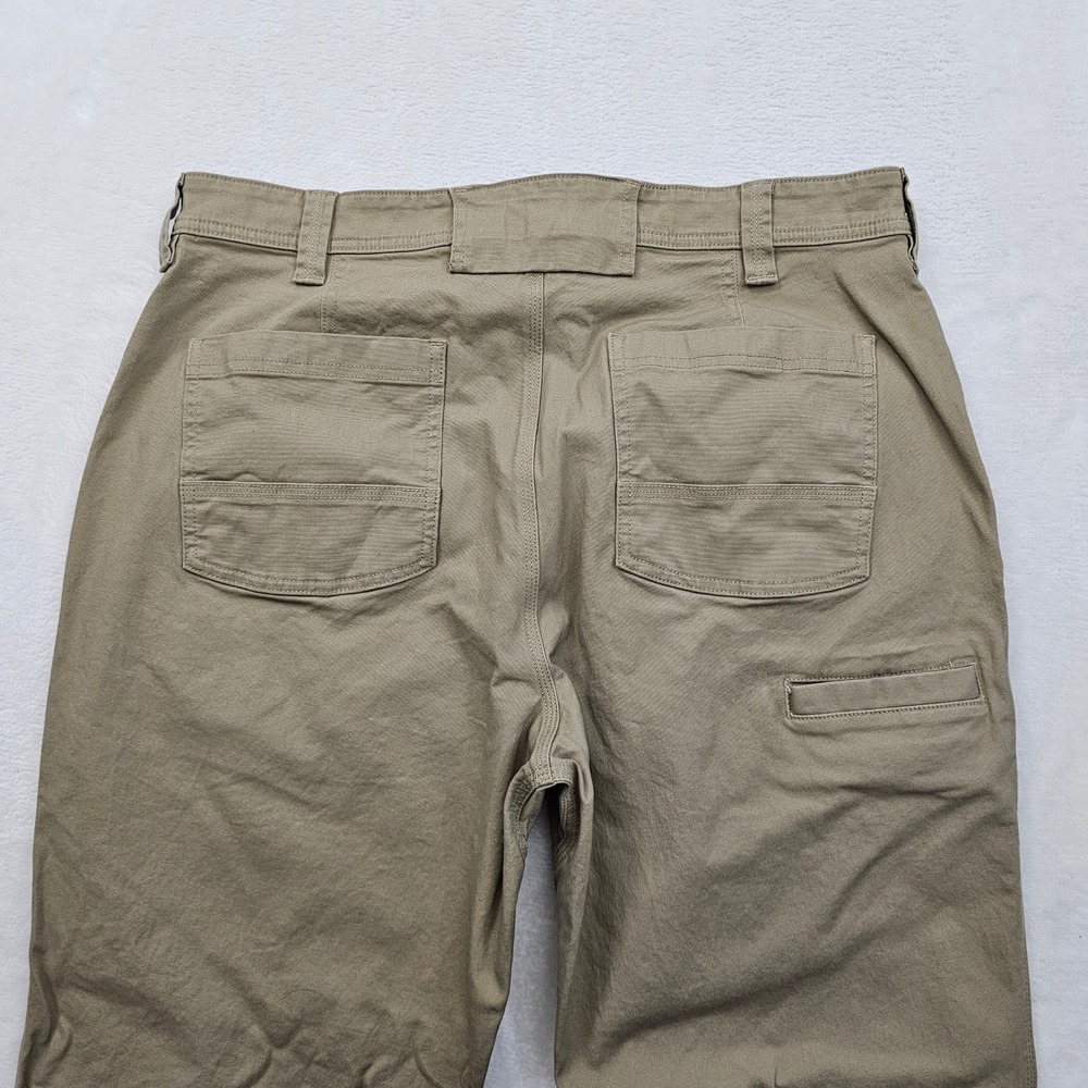 Duluth Trading Flex Fire Hose Pants Mens 36x33 Tan Relaxed Fit Workwear Rugged - Picture 10 of 11